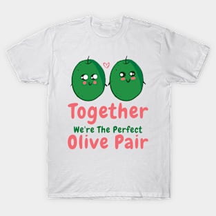 Valentine's Day Olive Couples Dating Romance T-Shirt